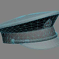 Green And Black Military Hat With Golden Star Badge Gold Hat Band And White Accent