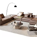 Modern sofa coffee table combination 3d model