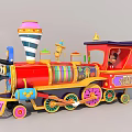 Colorful Electric Toy Train with Cartoon Design Fantasy Express for Kids Play