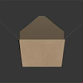 Decorative Ornament Set in Open Brown Paper Box for Home Decor 3d model