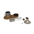 Elegant Tea Set with Glass Teapot Wooden Tray White Teacups and Black Tea Bowl