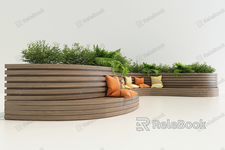 Modern Outdoor Chair Leisure Bench model