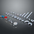 Various Metal Plumbing Fittings Elbows Valves Pipes And Connectors
