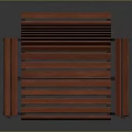 Modern Rocking Armchair With Wooden Slats And Sturdy Metal Frame Design
