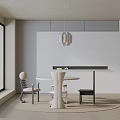 Modern dining table 3d model