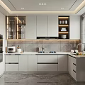 Modern Kitchen Interior Design With White Cabinets Marble Countertops And Natural Light