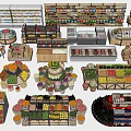 Various Supermarket Display Shelves For Organized Fruit Vegetable And Product Storage