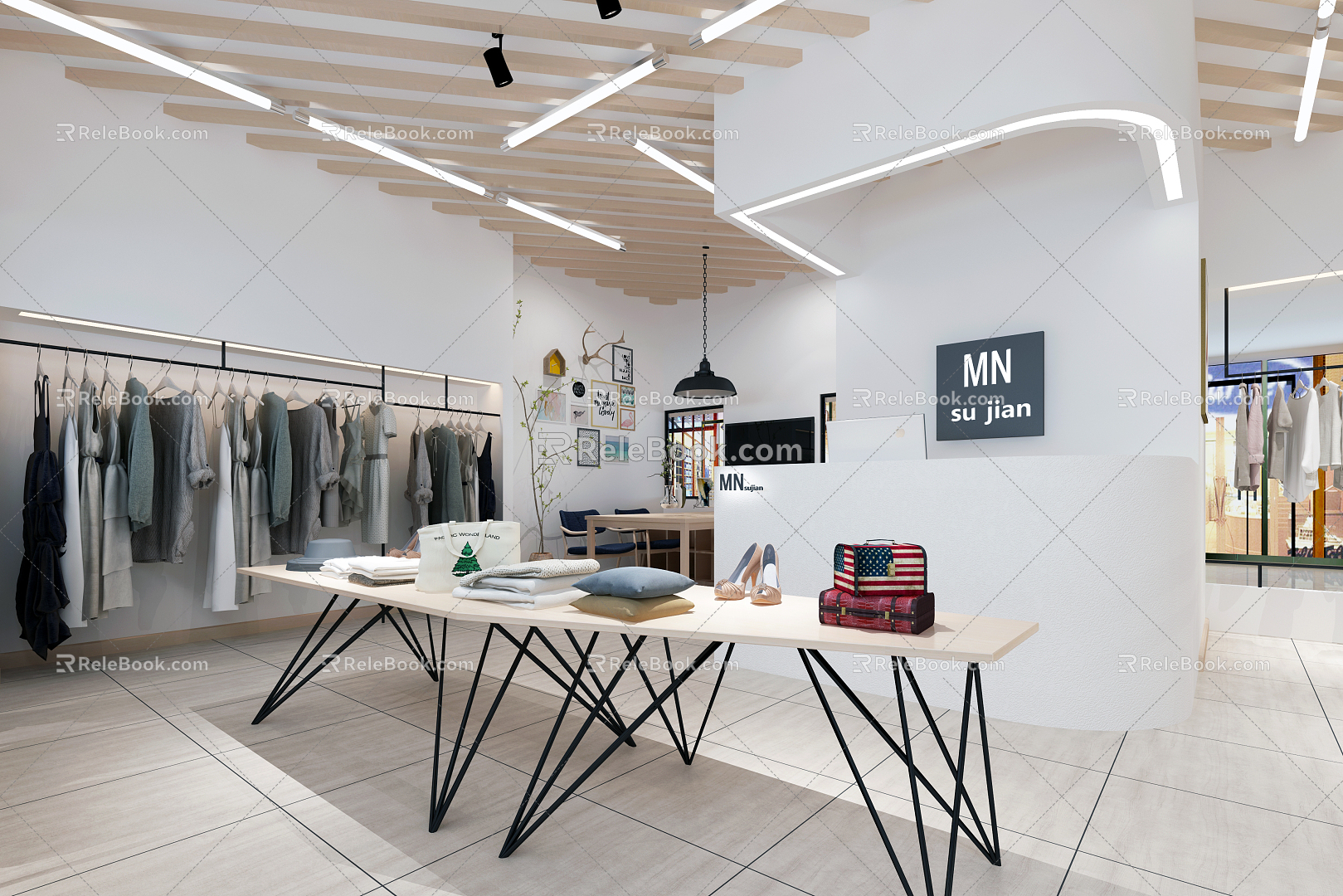 Modern Clothing Store 3d model