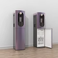 Modern Purple Tall Kitchen Appliance with Open Door and Sleek Design