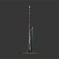 Decorative Sculptural Columns With Fringes Intricate Carvings And Metallic Finish