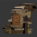 Multiple Stacks of Books as Household Items With Various Heights And Sizes