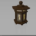 Decorative Traditional Wooden Hexagonal Lantern Furniture with Translucent Panels and Round Top Ornament