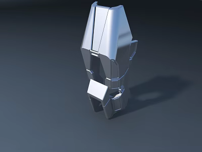Sleek Modern Smart Machine With Silver Metallic Geometric Structure And Design Features 3d model