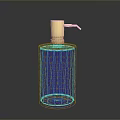 Transparent Glass Bottle With Gold Pump And Diamond Pattern For Daily Use