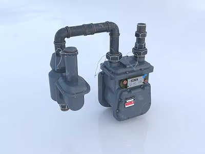 Industrial Equipment Units With Curved Pipes Mechanical Valves And Connection Fittings For Industrial Use 3d model