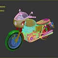 Orange and Silver Motorcycle with Black Seat Metallic Parts and Windshield on Reflective Surface