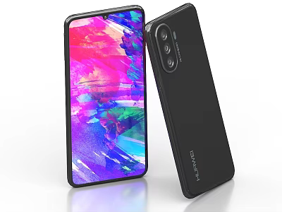 HEXING Smartphone With Full Screen Colorful Display And Triple Camera Design 3d model