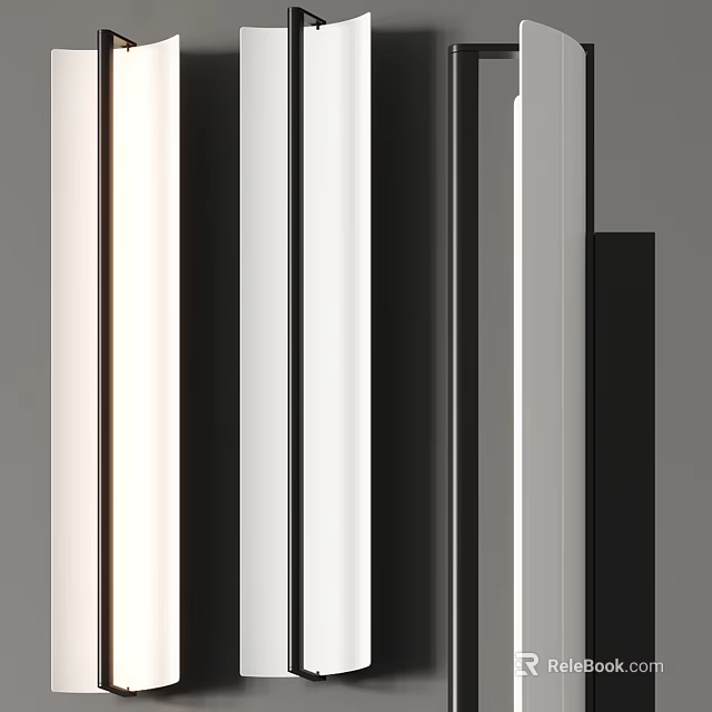 Modern Minimalist Wall Lamps With Black White Grey Sleek Design For Interior Decoration 3d model 