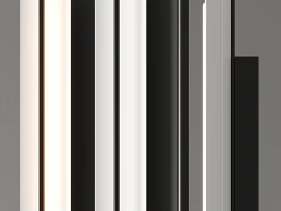 Modern Minimalist Wall Lamps With Black White Grey Sleek Design For Interior Decoration 3d model