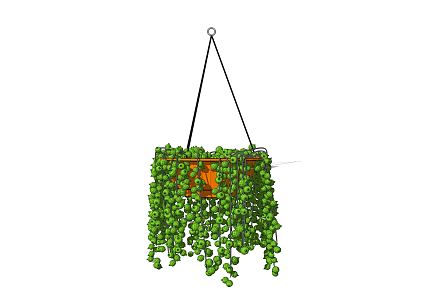 Modern hanging basket hanging plant green plant hanging basket potted plant 3d model