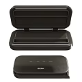 BORK Black Compact Sandwich Maker Kitchen Appliance With Sleek Design For Home Cooking