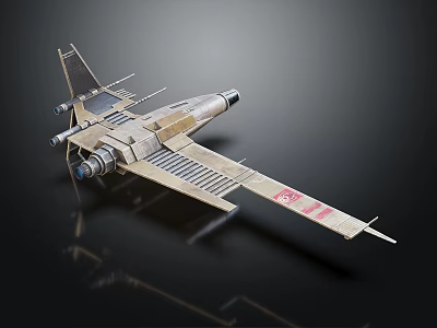 Futuristic Fighter Jet Design With Metallic Body Streamlined Wings Dual Engines And Red Markings 3d model