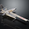 Futuristic Fighter Jet Design With Metallic Body Streamlined Wings Dual Engines And Red Markings