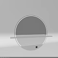 Modern Textured Brown Frame Mirror With Black Panel And White Reflective Surface