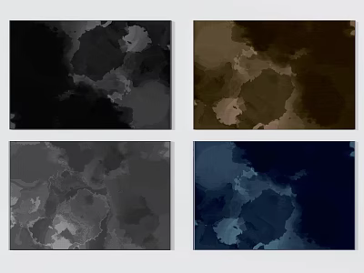 Stylish Square Rugs with Black Brown Gray Navy Blue Abstract Textured Patterns for Home Decor 3d model