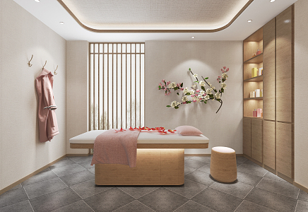 new chinese style spa beauty 3d model