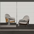 Modern single sofa single chair combination 3d model
