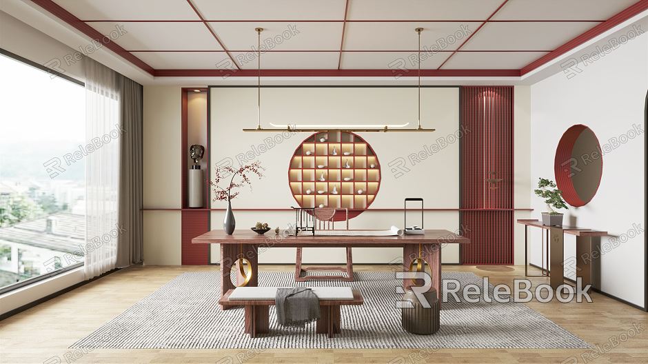 New Chinese Tea Room Study model