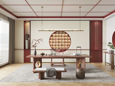 New Chinese Tea Room Study model