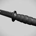 Military Tactical Knife With Serrated Blade And Black Non Slip Handle