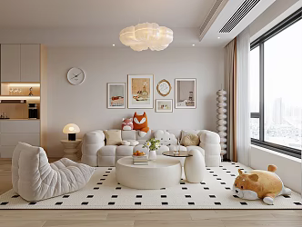 modern living room 3d model