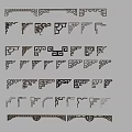 New Chinese-style Hollow-out Carved Chinese-style Corner Flower Pattern Corner Line 3d model