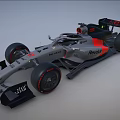 McLaren Formula 1 Racing Car With Renault Branding And Grey Aerodynamic Design