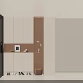 Modern Shoe Cabinet Design With Built in Lighting And Decorative Shelves