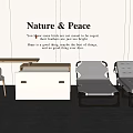 Modern Single Beds With White Mattress Gold Frame And Cabinet In Peaceful Room