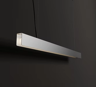 Modern Industrial Chandelier Metal Chandelier Long Strip Chandelier 3d model