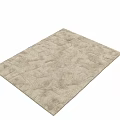 Square Beige Rug With Irregular Geometric Textured Surface For Modern Home Interior Decor 3d model