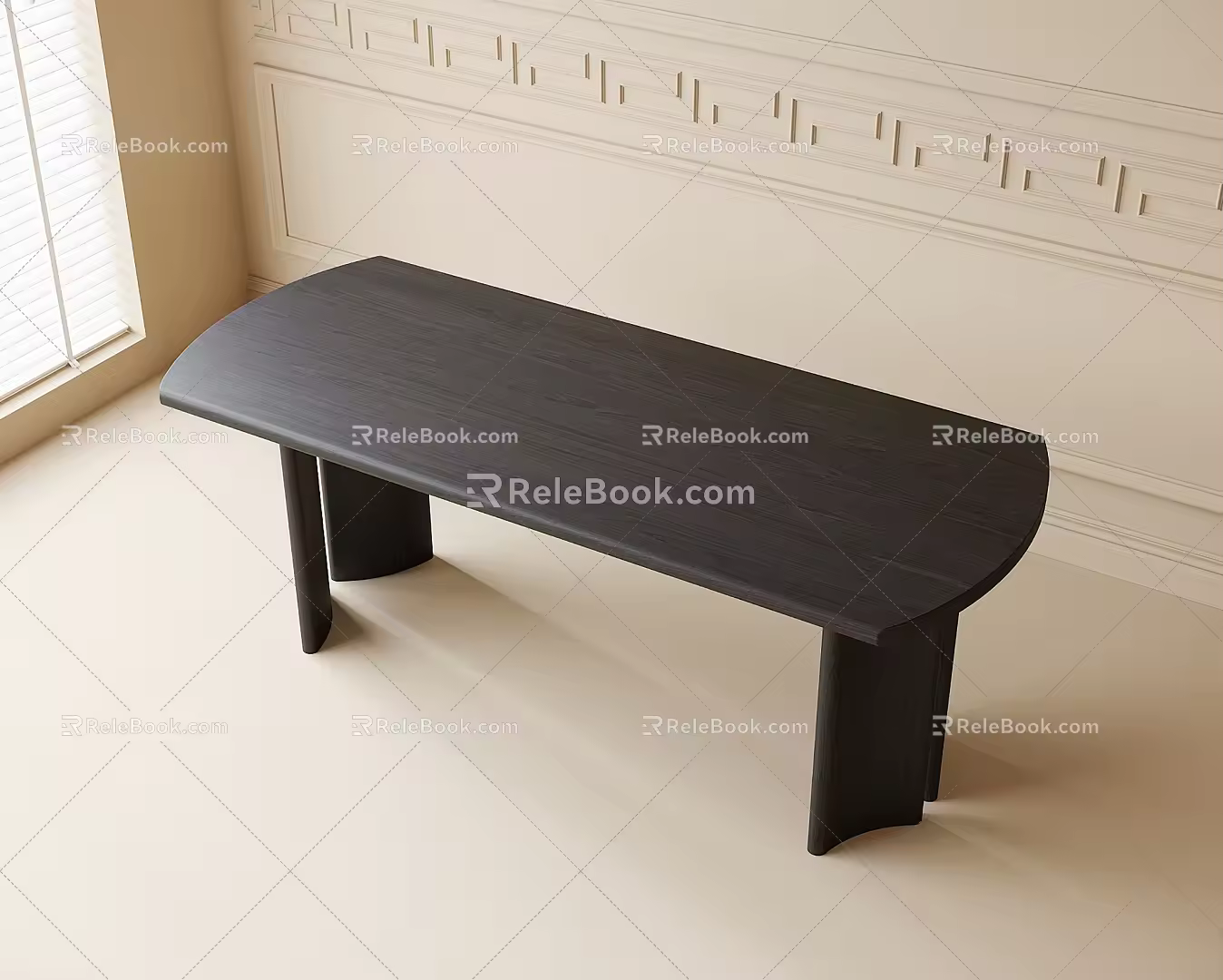 Modern Dining Table Desk 3d model