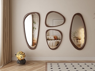 Modern mirror Middle mirror 3d model