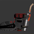 Durable Black And Red Work Boots With Metal Parts For Daily Use