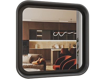 Rettangolo oval square mirror 18w 3d model