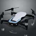 Advanced Quadcopter Drone With Modern Sleek Design White Black Body And Four Propellers