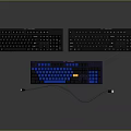 Mechanical Computer Keyboards With RGB And Blue Backlit Wired Design Features