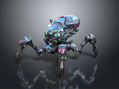 Futuristic Sci Fi Mechanical Spider Game and Movie Character with Metallic Legs 3d model Futuristic Sci Fi Mechanical Spider Game and Movie Character with Metallic Legs 3d model