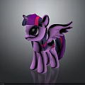 Pink Pony Toy Figure With Horn Wings Purple Pink Mane And Star Tail