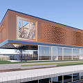 Modern Sales Department Building Simple Sales Department Club 3d model